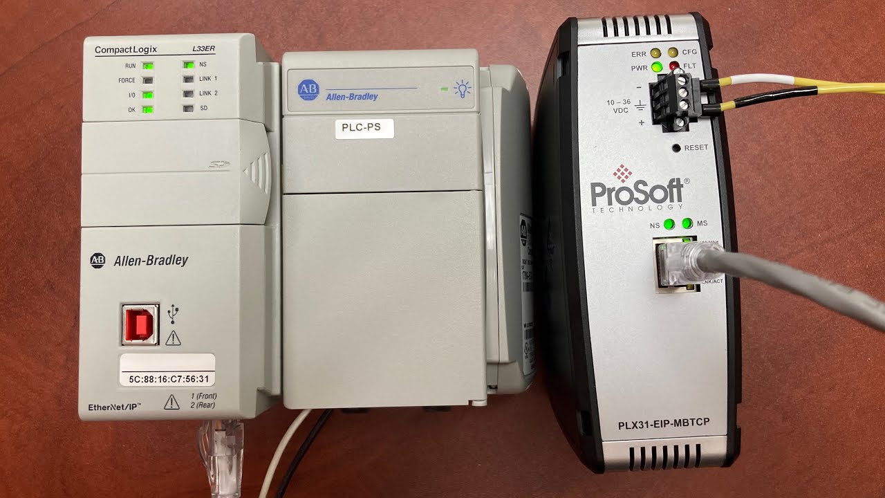 Шлюз Prosoft PLX31-EIP-MBTCP с ПЛК Allen Bradley 1769-L33ER/Modbus TCP