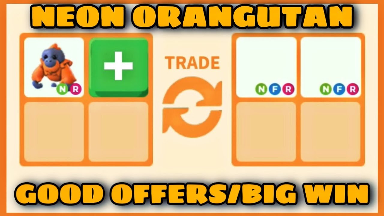 PEOPLE LOVE IT!!😍😍 WATCH 17 BEST OFFERS FOR *NEW* NEON ORANGUTAN in Rich Servers Adopt me