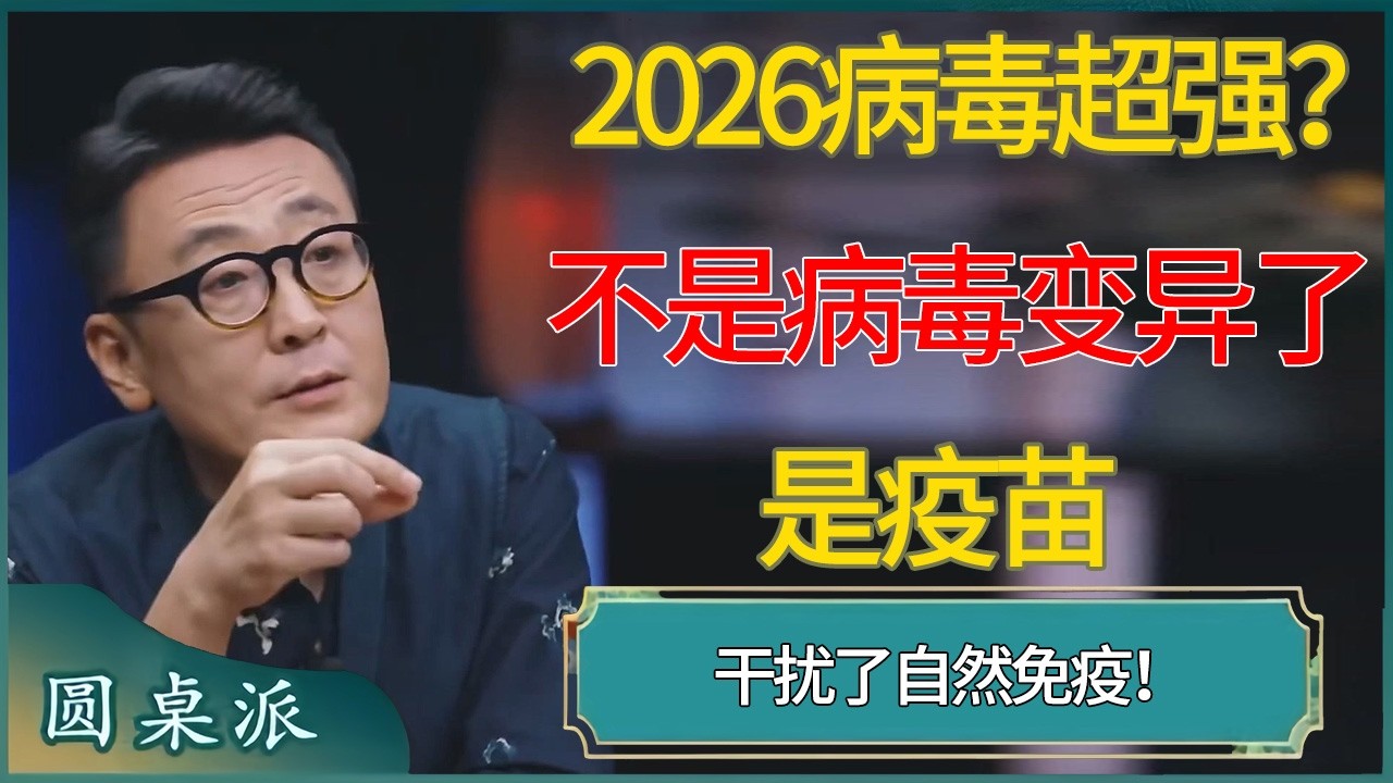 2026病毒超强？不是病毒变异了，是疫苗干扰了自然免疫！ #窦文涛 #梁文道 #马未都 #周轶君 #马家辉 #许子东 #圆桌派  #圆桌派第八季