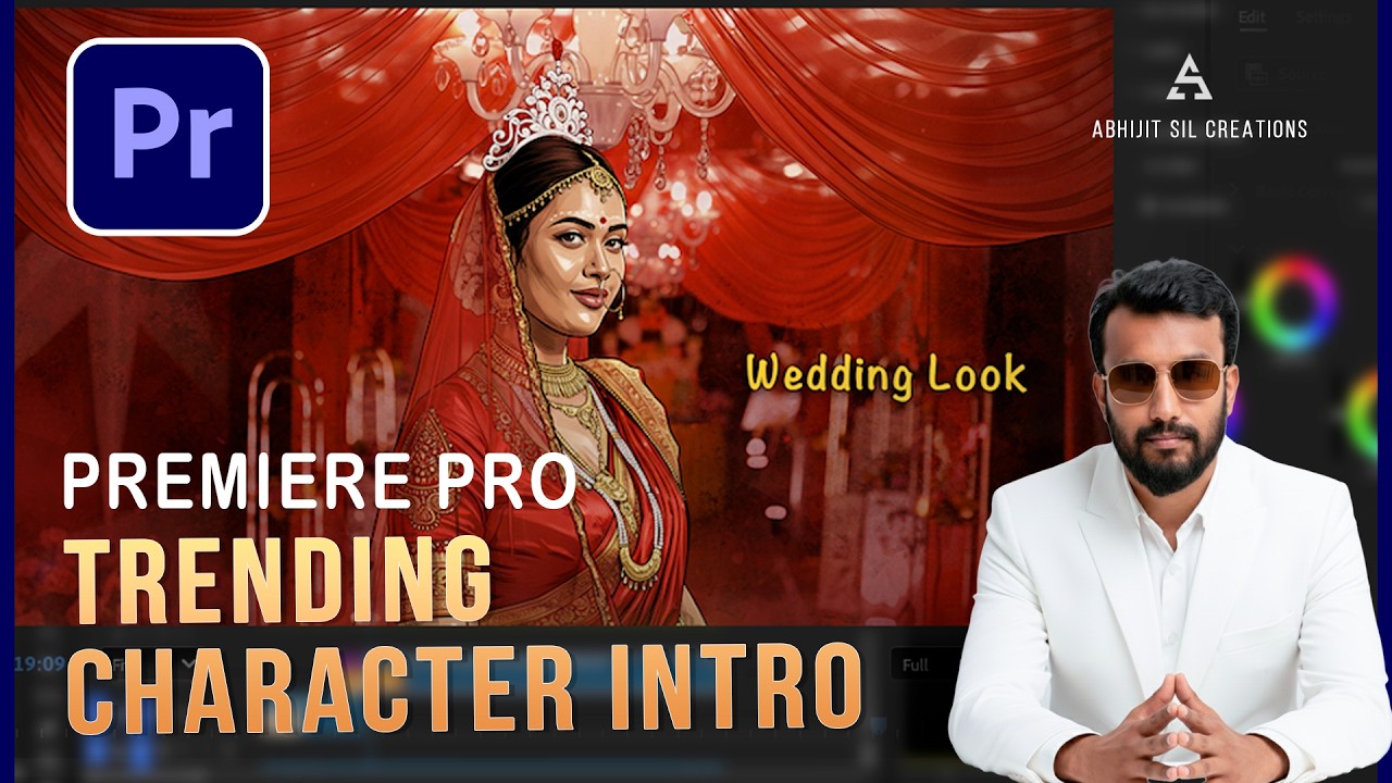 Trending AI Character Intro Video Editing 2026 on Wedding in Premiere Pro - Hindi  | Abhijit Sil
