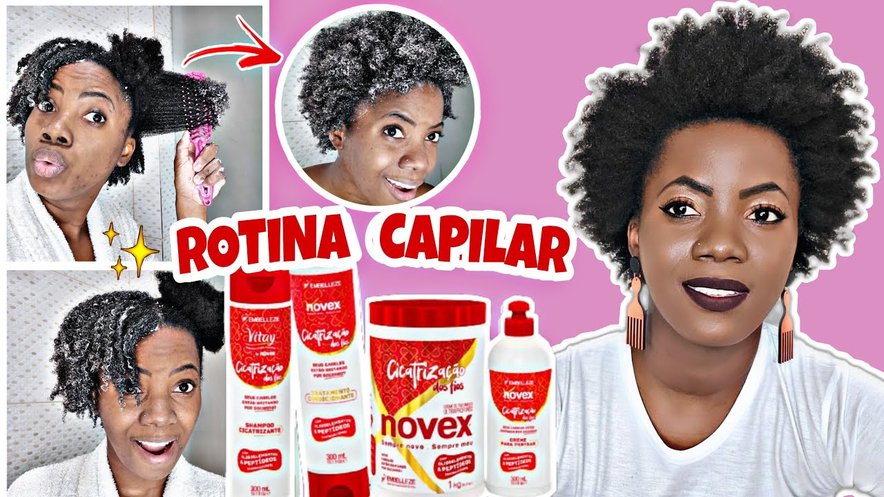 TESTANDO NOVEX CICATRIZAÇÃO DOS FIOS - ROTINA CAPILAR COMPLETA