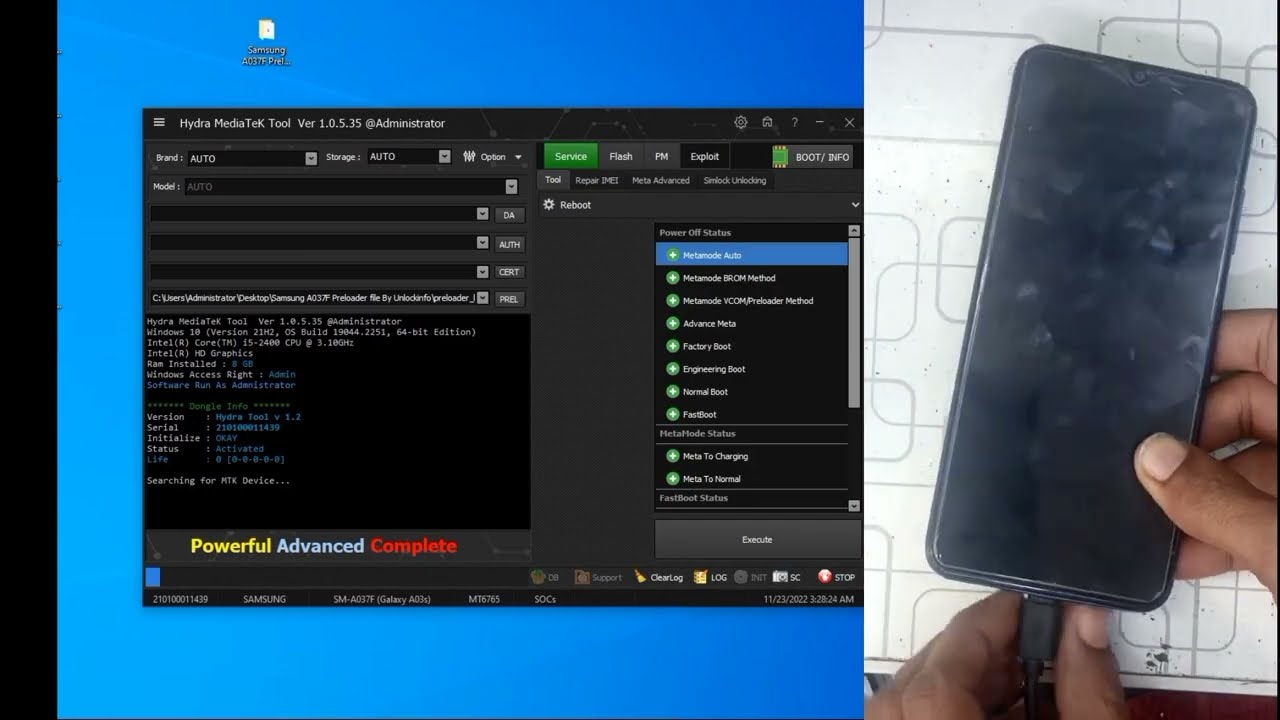 Samsung Galaxy A03s (SM-A037F) Dead Boot Repair By Hydra Tool