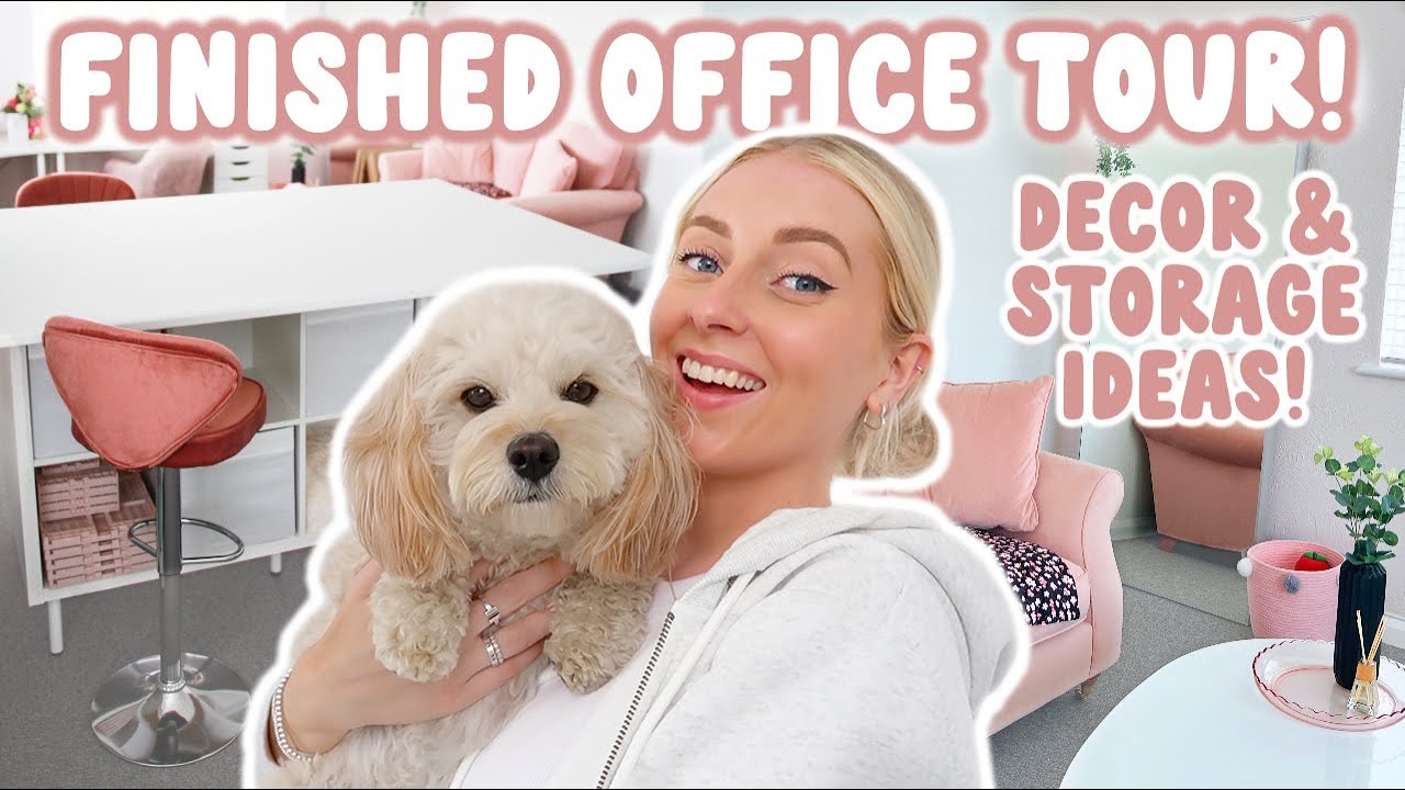small business OFFICE TOUR 😍💗 decorated & furnished!
