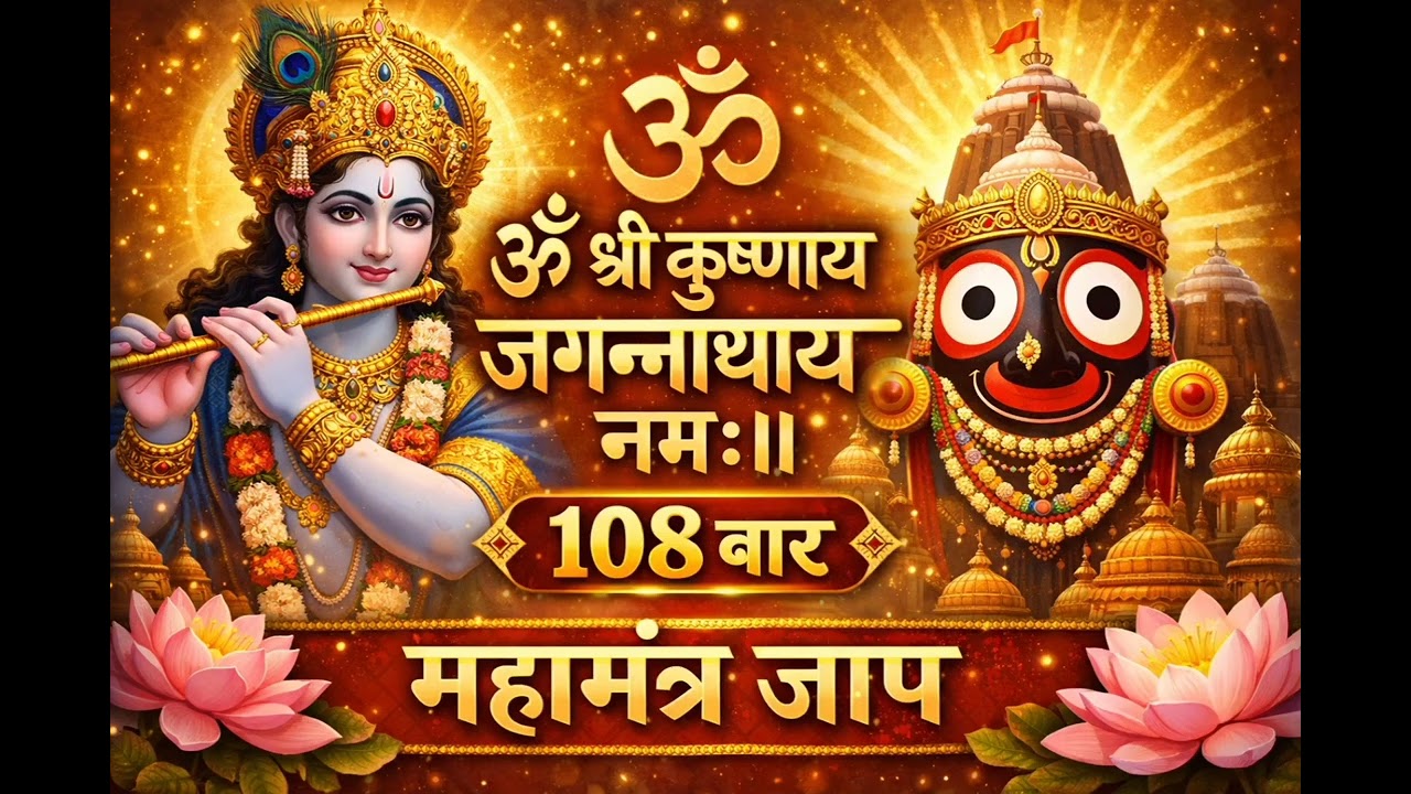 ॐ श्री कृष्णाय जगन्नाथाय नमः॥ | 108 बार जप | शक्तिशाली कृष्ण जगन्नाथ मंत्र
