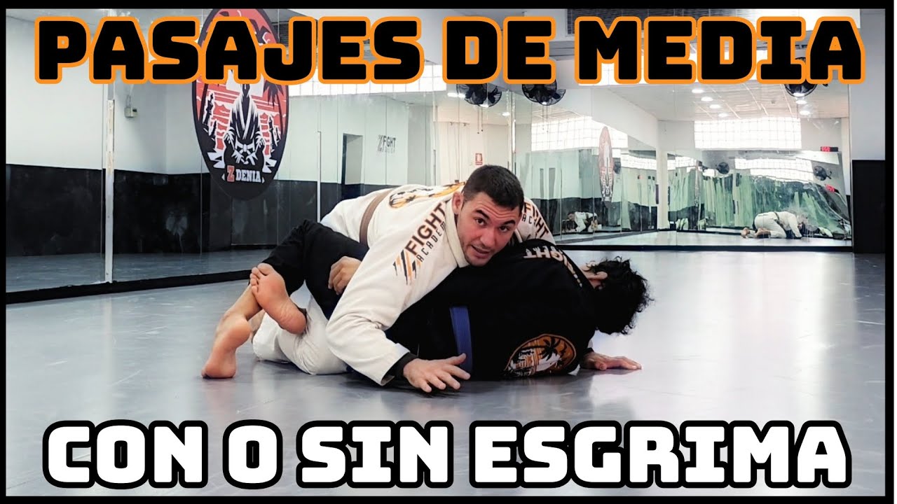 BJJ en Español: Pasajes de media guardia con o sin esgrima