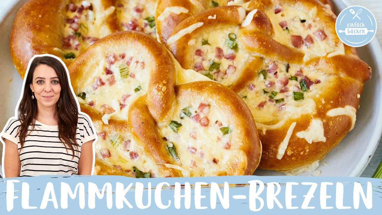 Flammkuchen-Brezeln 🥨🧀 | Party-Brezeln | knusprig & lecker | Partysnack | Einfach Backen