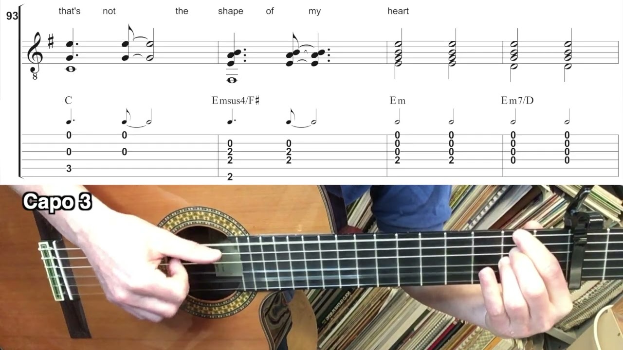 Shape Of My Heart - Sting (Easy guitar lesson)