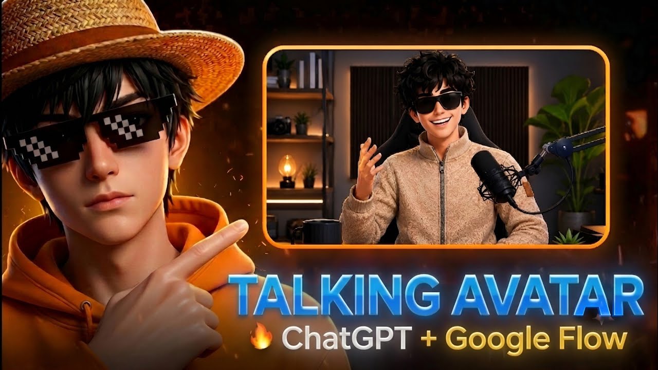 How to Create an AI Talking Avatar (ChatGPT + Google Flow) FREE Method