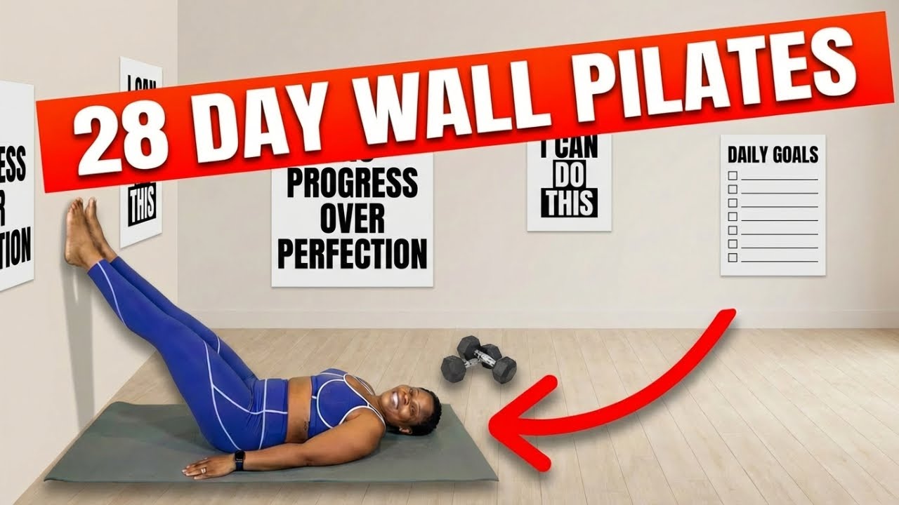 Full Body Wall Pilates Workout | 28 Day Challenge Begins | Day 8
