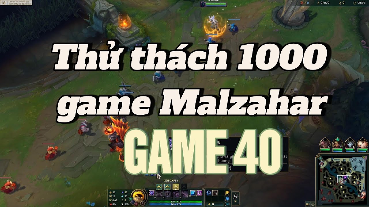 Thử Thách 1000 Game Malzahar (Chưa Hoàn Thành) | Hành Trình Leo Rank LMHT : Game 40