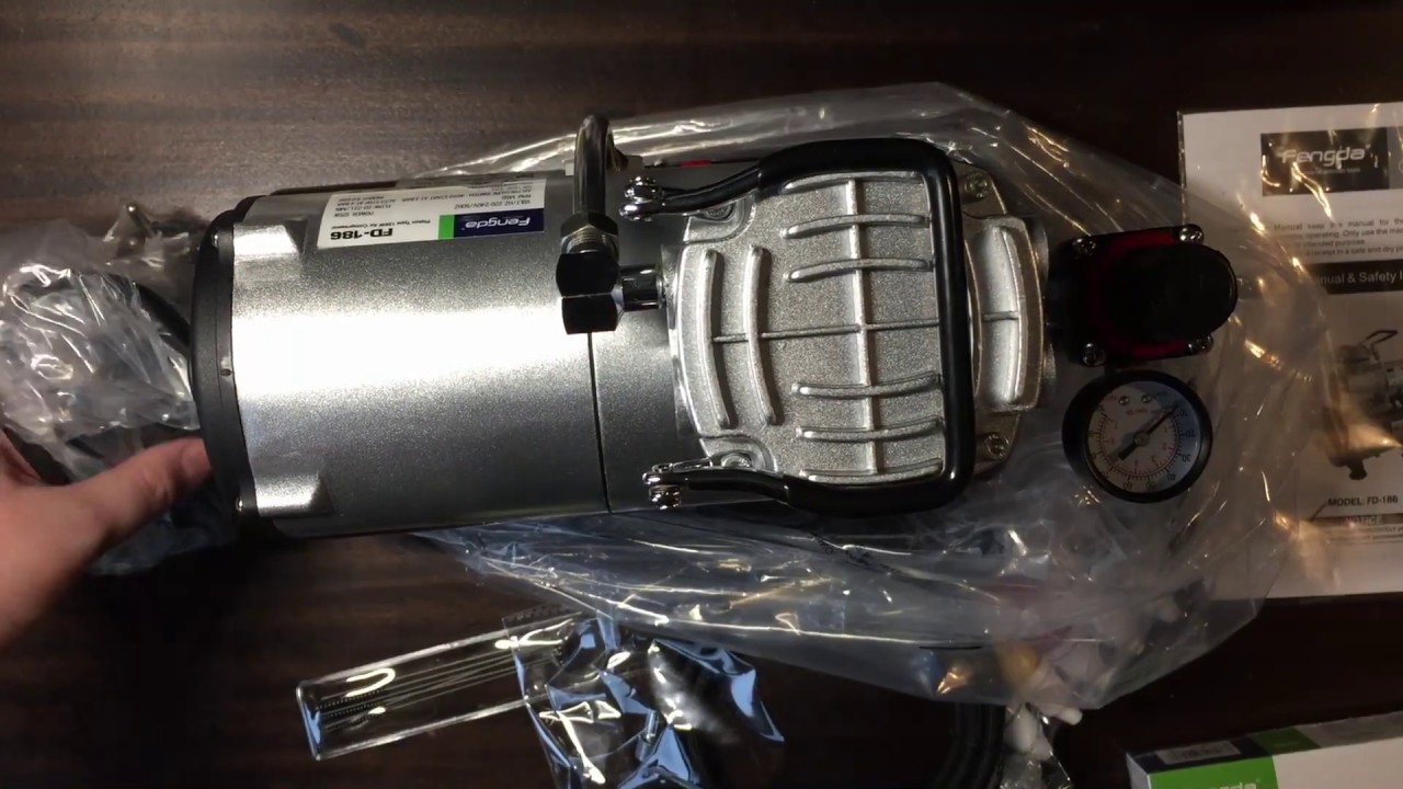 Fengda FD 186K - 120W Airbrush + Compressor Set - Unboxing - No Talking