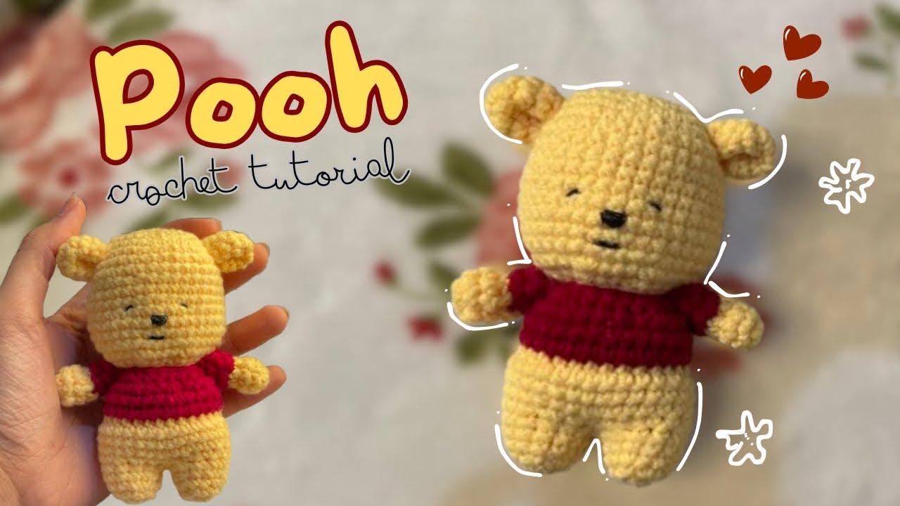 Crochet Pooh Tutorial 🧸 | Claw Machine Stuffed Toy Inspired (Step-by-Step)