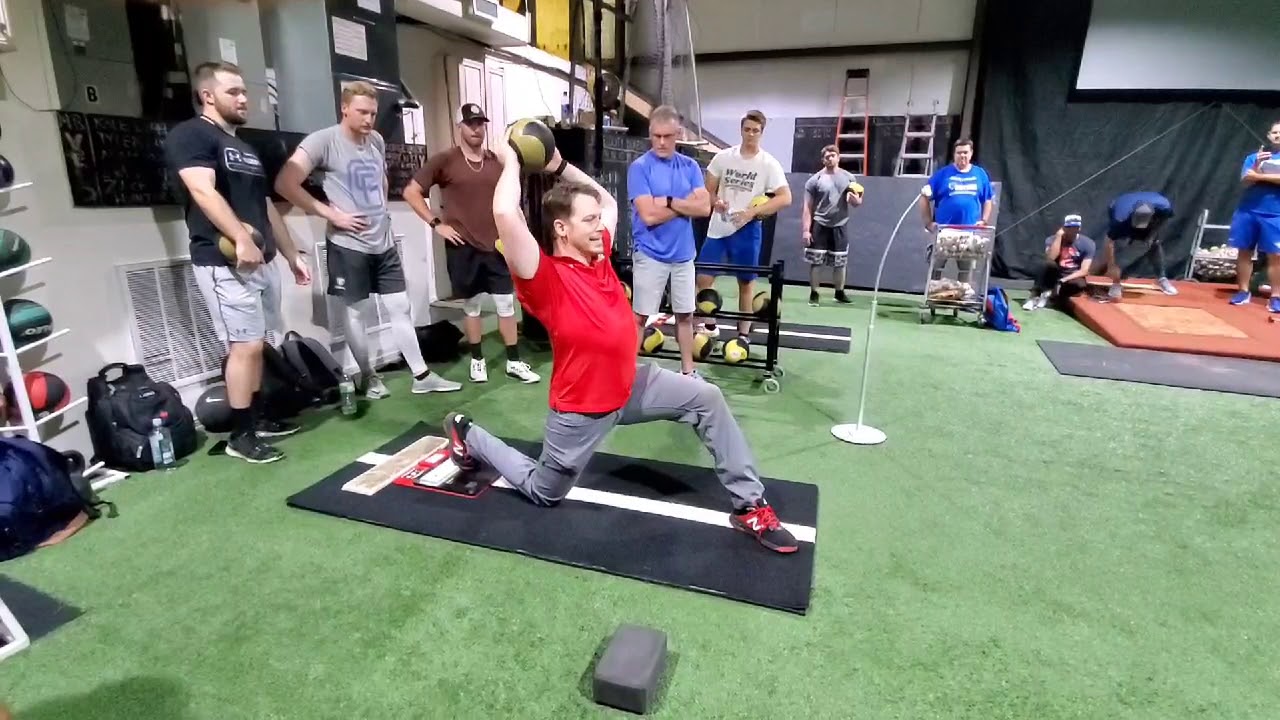 Medicine Ball throws with Brent Pourciau of Top Velocity.