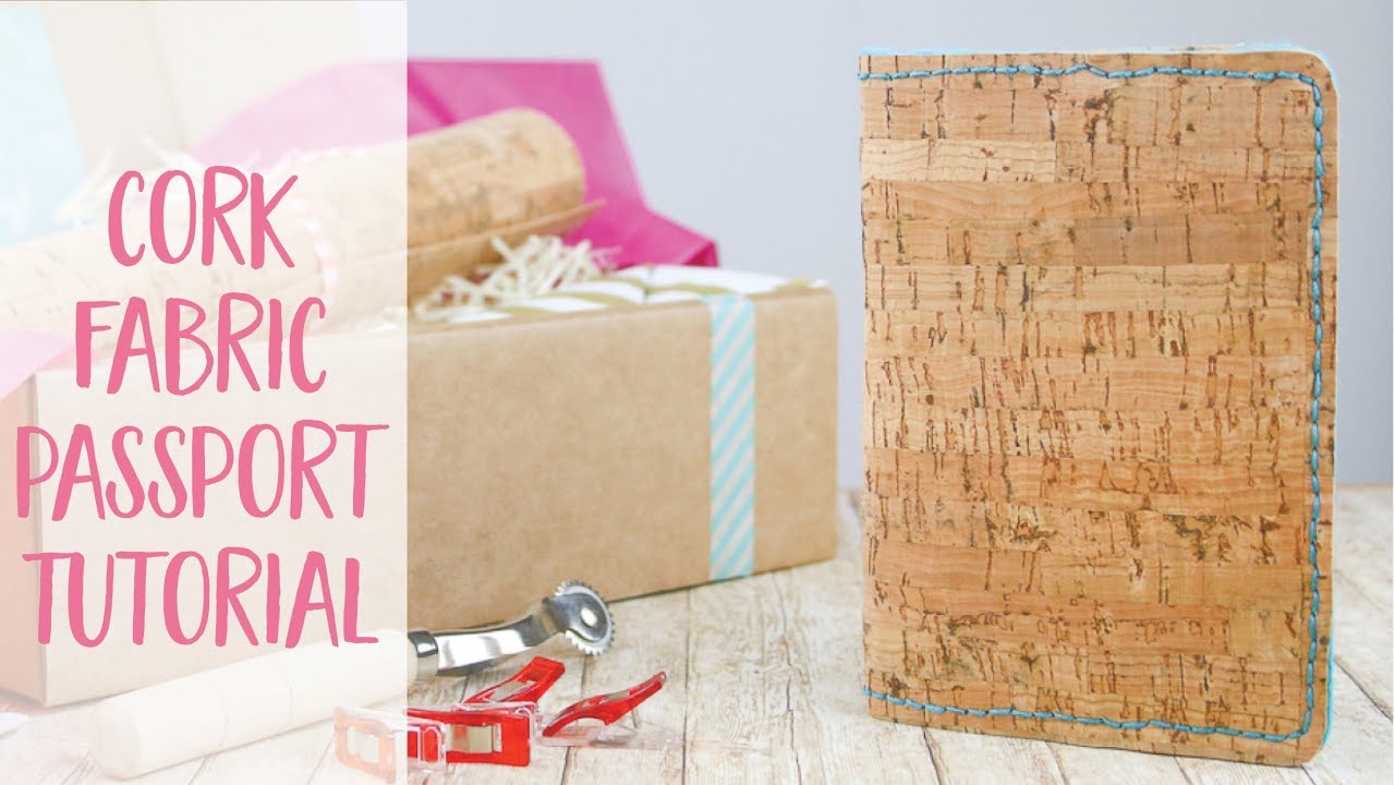 Cork Leather Fabric Passport or Phone Cover Tutorial | Craftiosity | Craft Kit Subscription Box