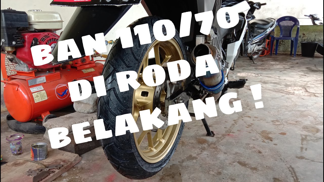 Supra gtr ganti ban sport xr 110/70 di ban belakang