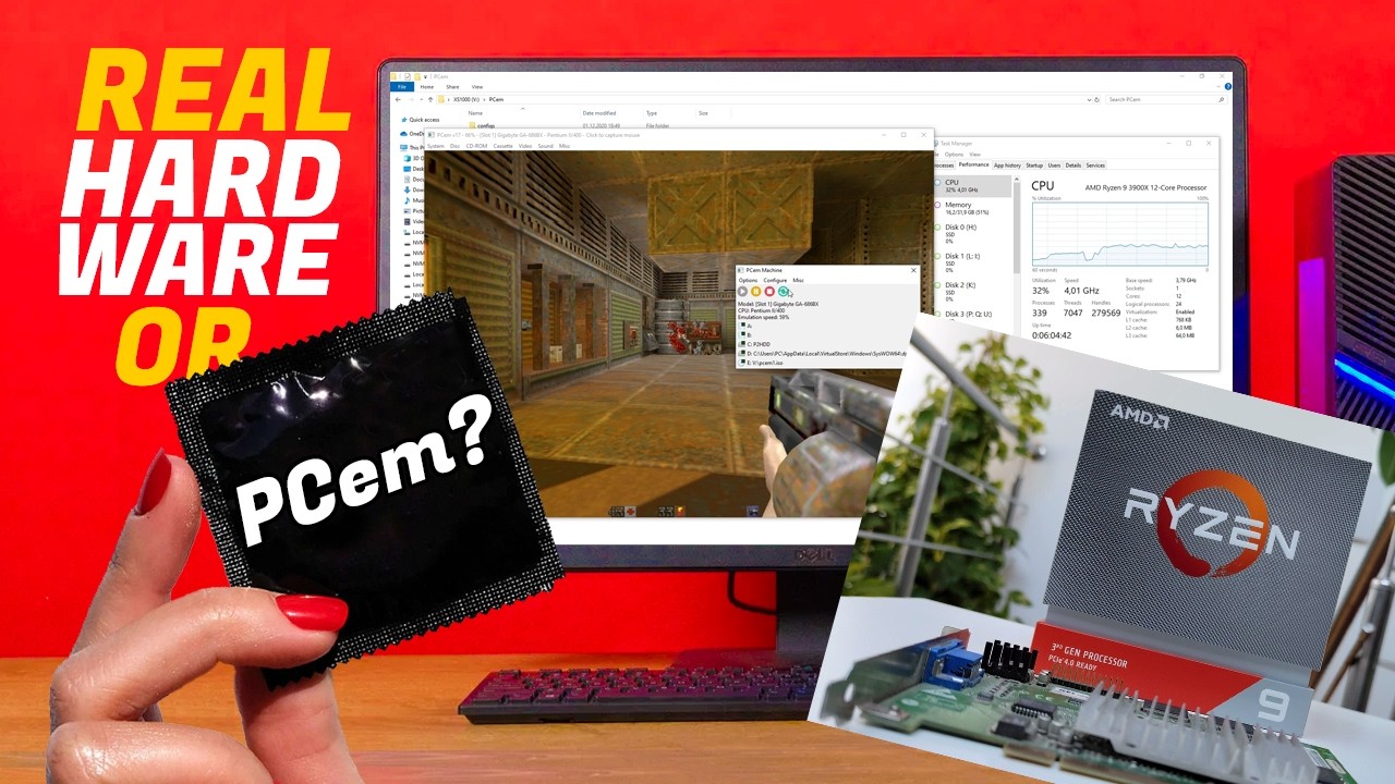 Реальный Voodoo3 против эмулированного Voodoo3 на PCem | Протестировано на ПК с процессором Ryzen...