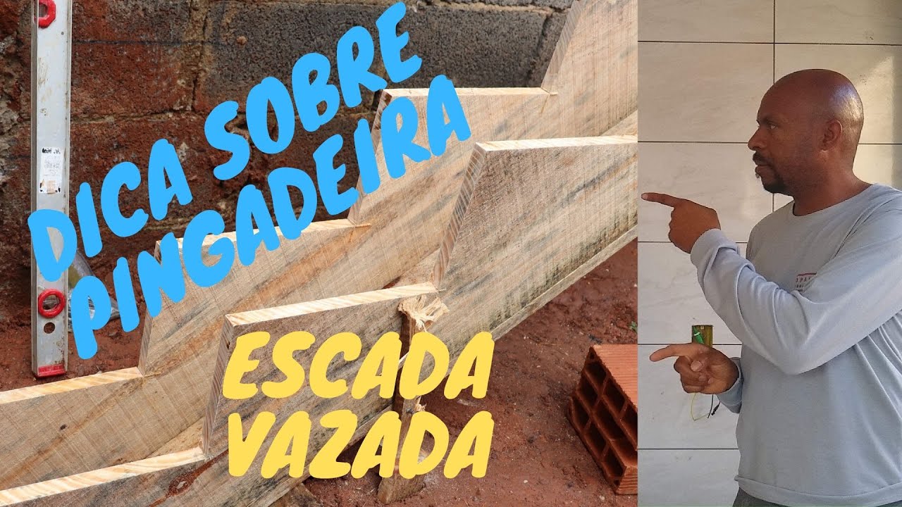 Escada vazada #caixotes e pingadeira