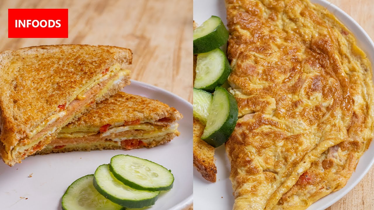 Sandwich and Omelet Recipe | Simple Breakfast Recipes | How to Cook an Omelet  | Infoods