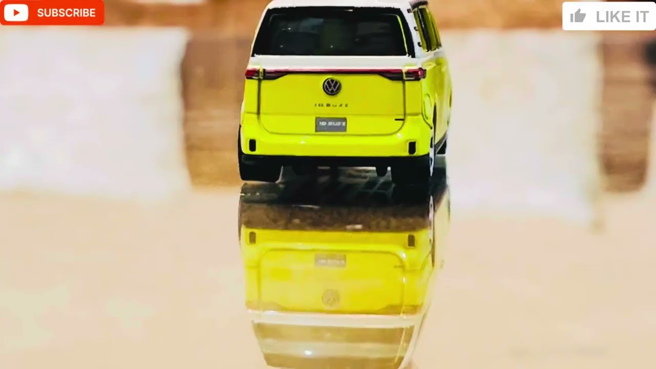 Unboxing and testing of Volkswagen ID. Buzz by Matchbox. Its scale is 1:64. 