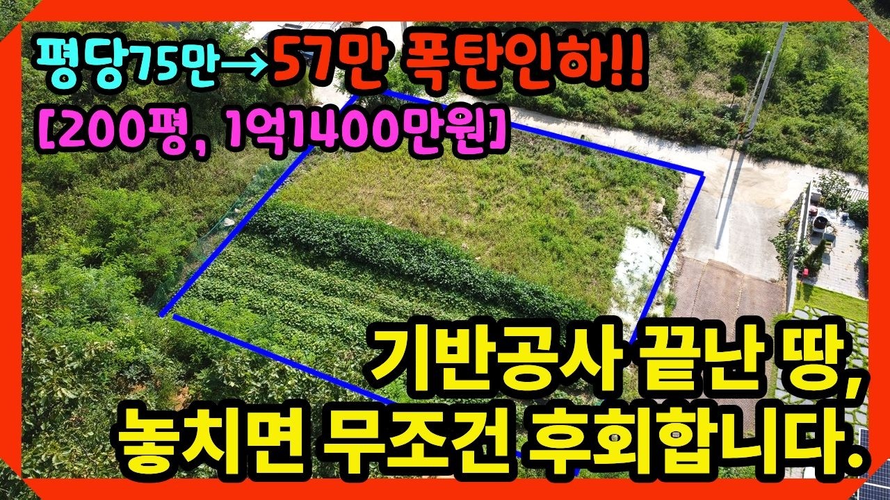 [급매] 4천만 원 가격 인하! 뒤는 숲, 앞은 절경인 강화도 전원주택지 200평 | 강화대교 12분ㅣ허가문제없는토지ㅣ강화도토지,강화도땅,강화도부동산,강화일번지tv(15200)