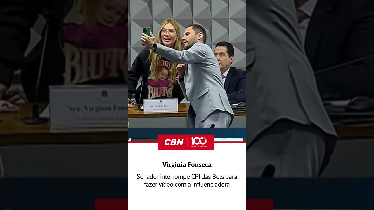 Senador interrompe CPI das Bets para fazer v&iacute;deo com influenciadora Virginia