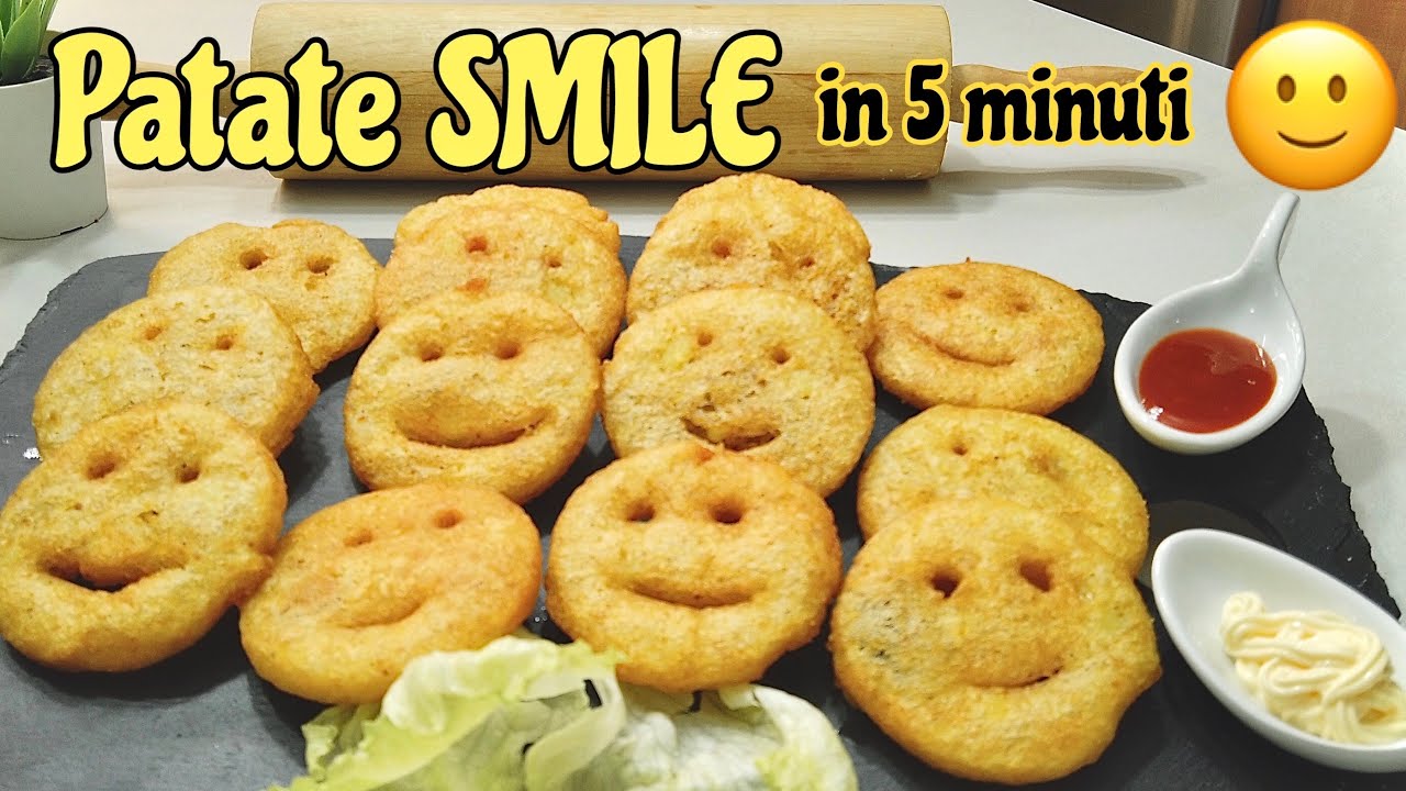 PATATE SMILE 🙂 in 5 minuti velocissime  😄 SMILE POTATOES