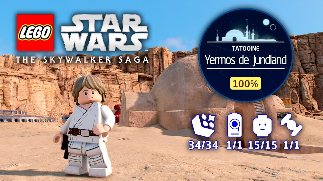 [Guía 100%] LEGO Star Wars The Skywalker Saga -Tatooine Yermos de Jundland -Todos los coleccionables