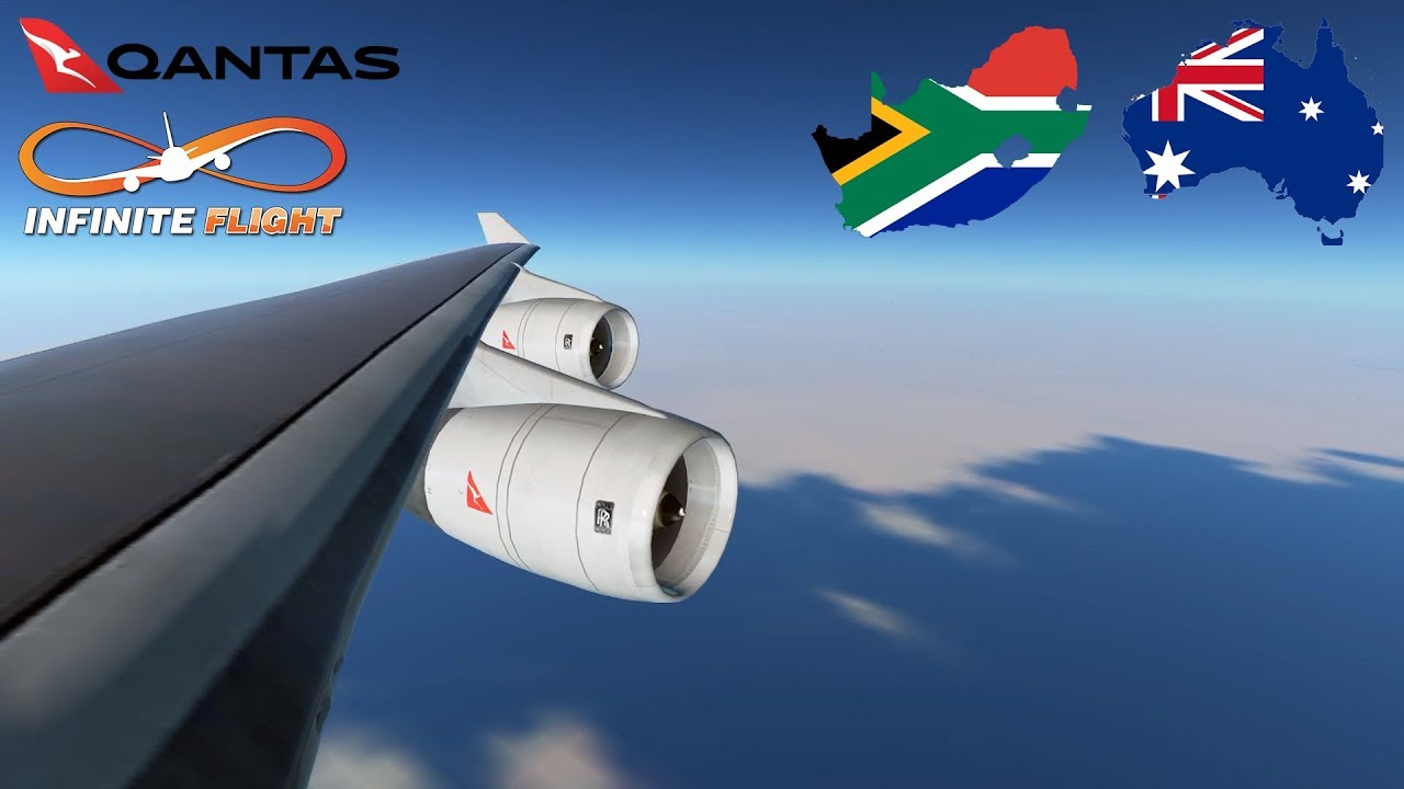 [ANTARCTICA] Infinite Flight GLOBAL: Sydney (SYD) to Johannesburg (JNB) | TIMELAPSE | QANTAS 747