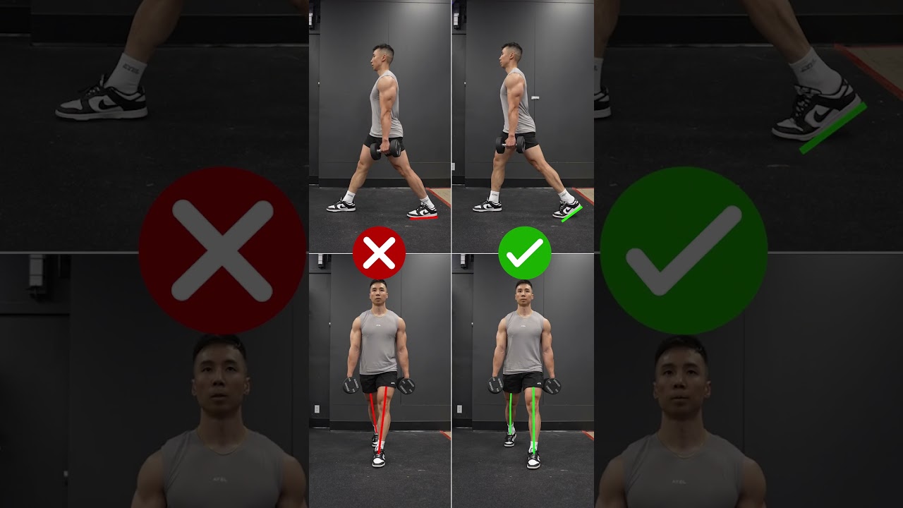 ❌ Fix These Dumbbell Lunge Mistakes!
