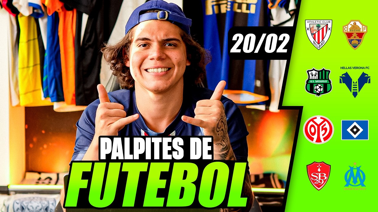 PALPITES DE FUTEBOL PARA HOJE 20/02/2026 – BILHETE PRONTO DO IMPERADOR | APOSTAS ESPORTIVAS