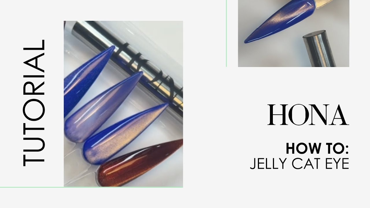 How to: Jelly Cat Eye Nails Easy Nail Art Tutorial Step by Step Guide - HONA, Home of Nail Art
