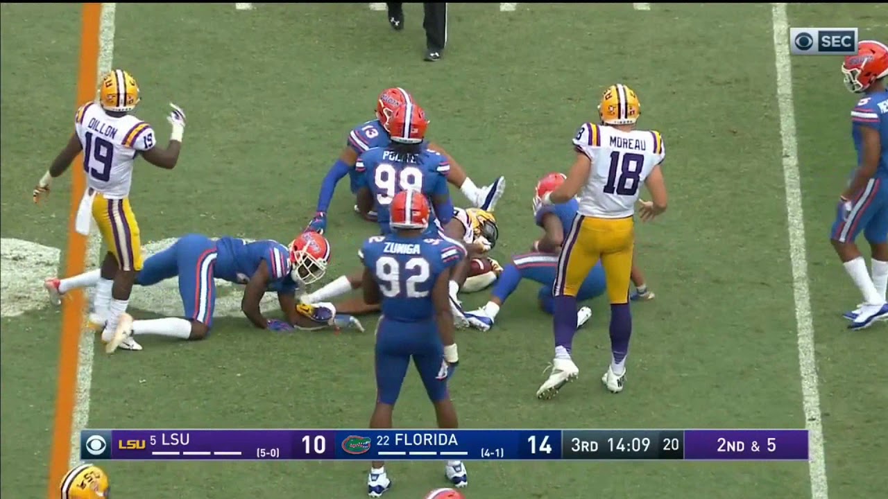 Vosean Joseph (Florida LB #11) vs. LSU (2018)