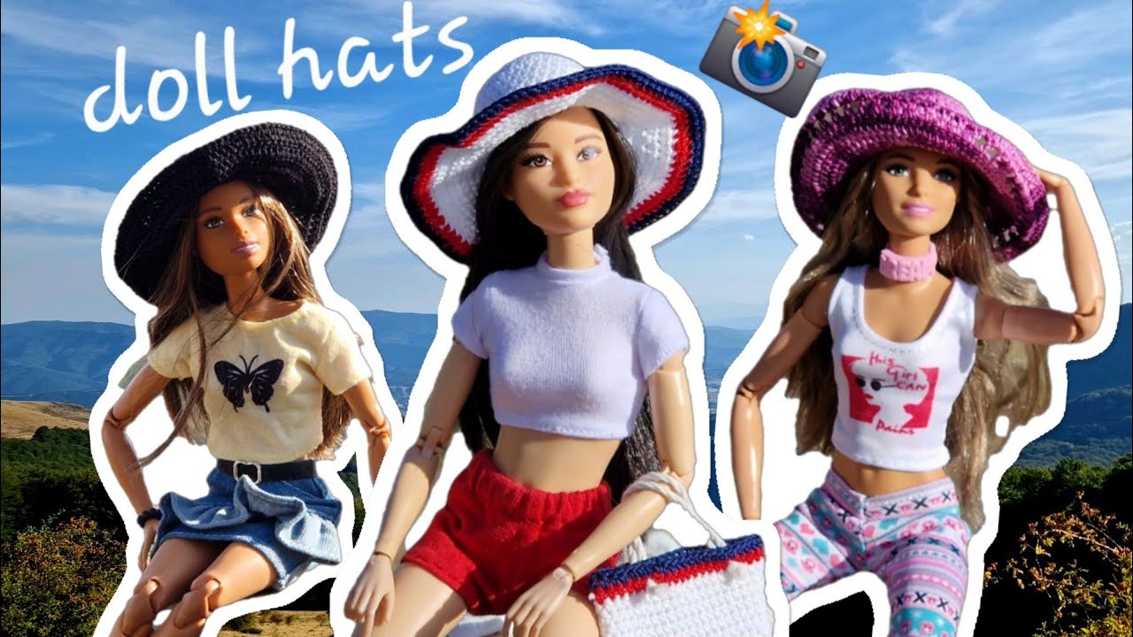 Hand made doll hats and a hike photo shoot