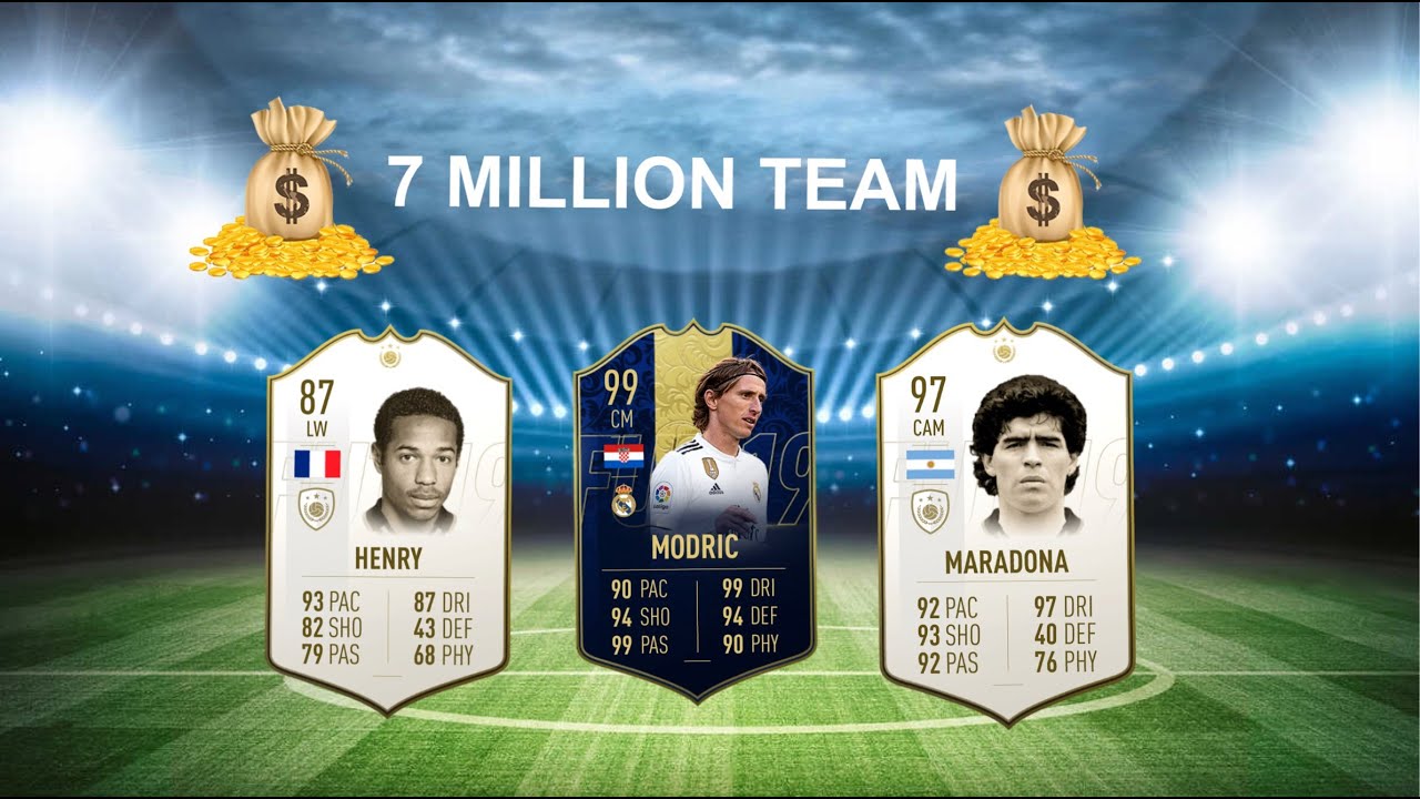 FIFA 19: 7 MILLION COINS TEAM ft. Modrić TOTY & Maradona PRIME