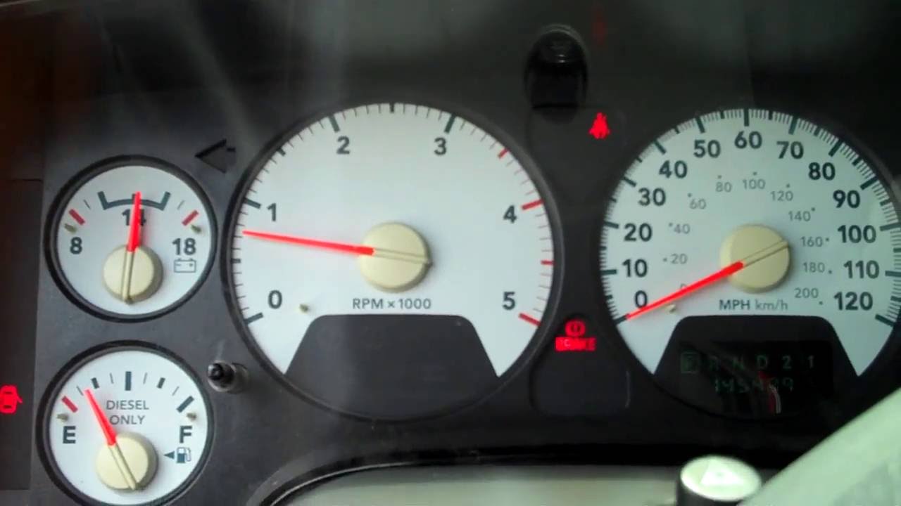 Снятие и установка тахометра на Ram 2500 5.9 Cummins Diesel 2006 года выпуска