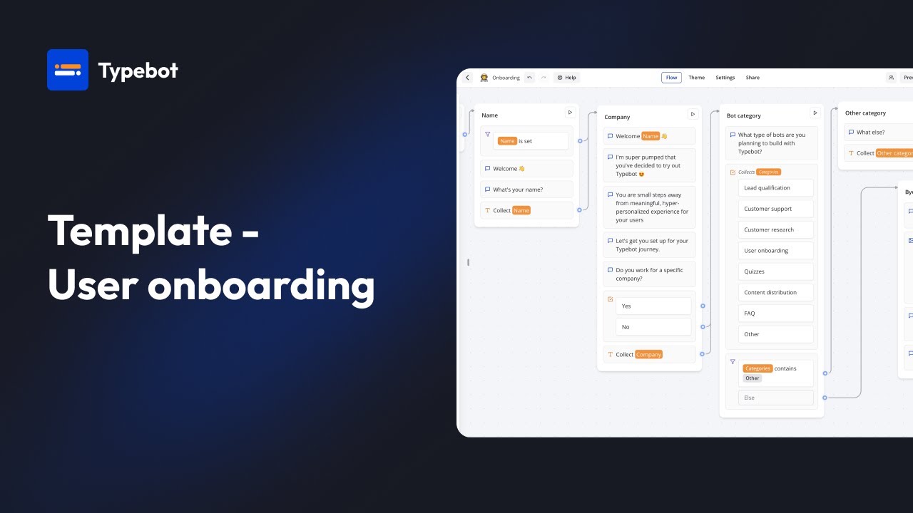 User onboarding template