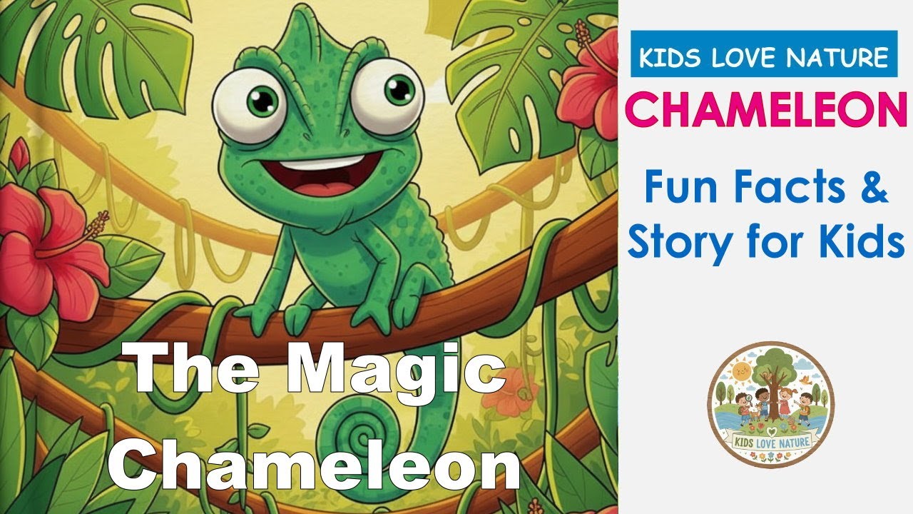 🌈 All About Chameleon for Kids! 🦎 Habitats, Diets, Life Cycle, Babies, Family, Fun Facts, and Story