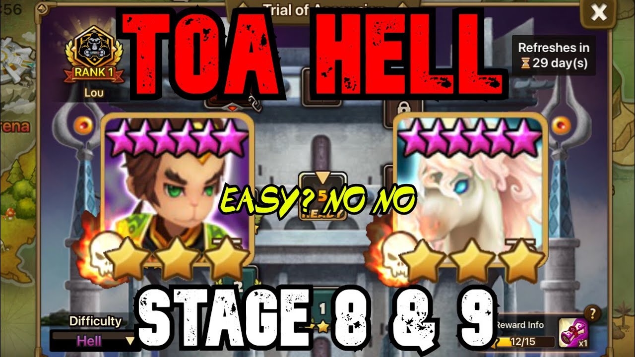 TOA HELL STAGES 8 & 9 -XING ZHE & ELEANOR - NOT TOO EASY CLEARS - JULY 2021