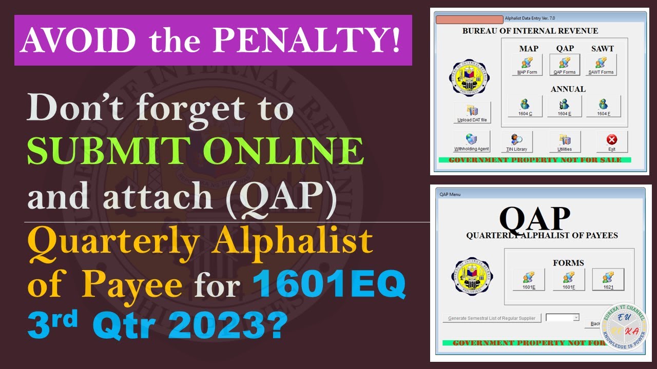 How to DOWNLOAD, INSTALL, & FILE Quarterly Alphalist Payee (QAP) for BIR form 1601EQ? #BIR_alphalist