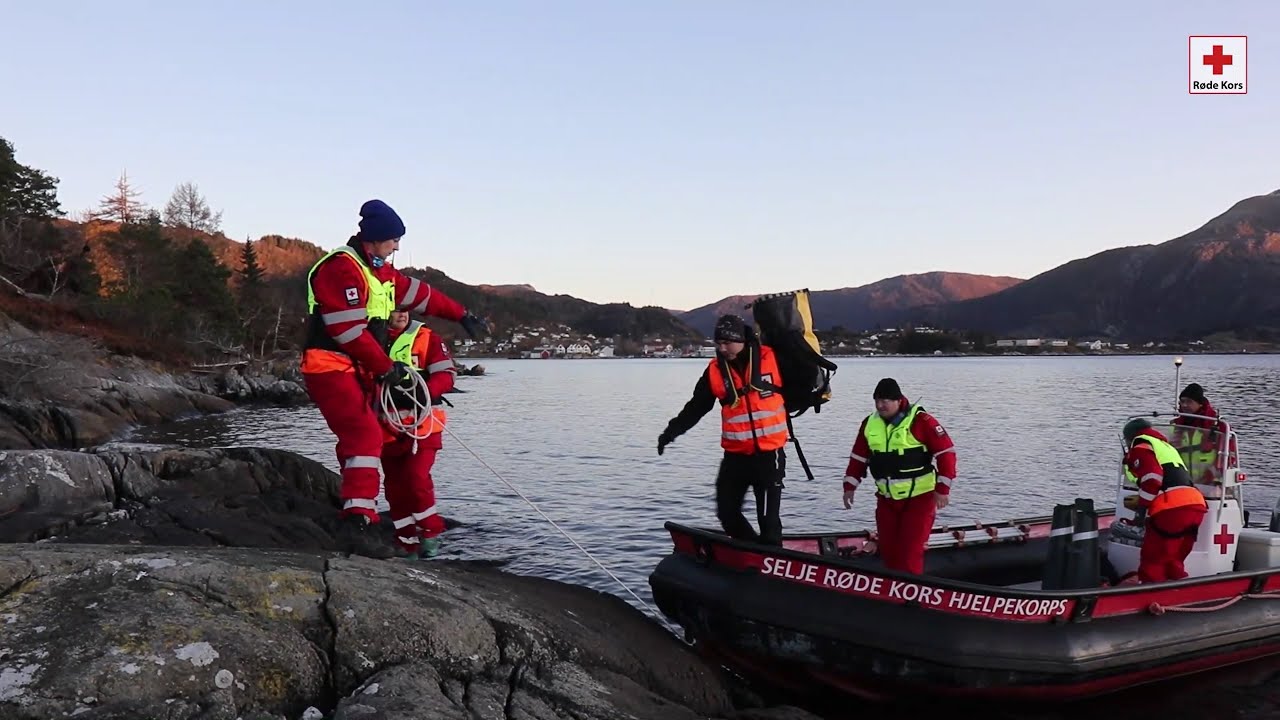Sjøredningsøving ved Selje Røde Kors Hjelpekorps