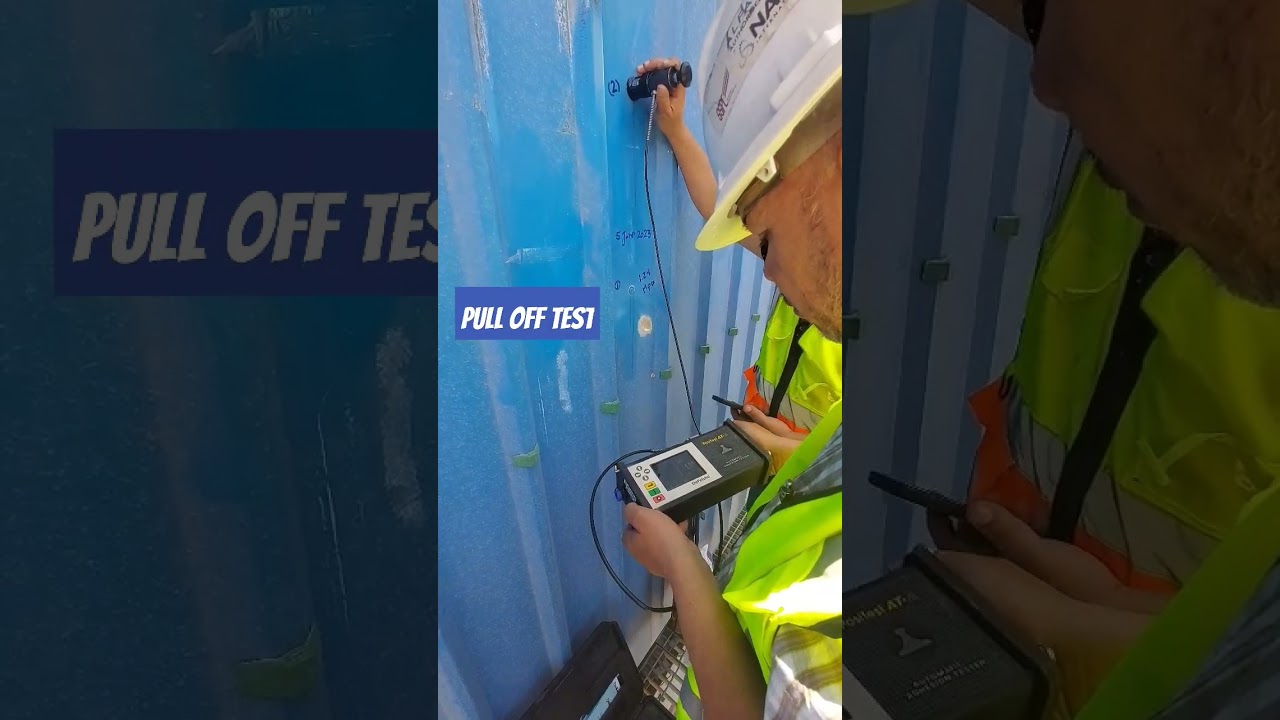 📌Pull off test to test adhesion of the protection coating #corrosionprotection #construction