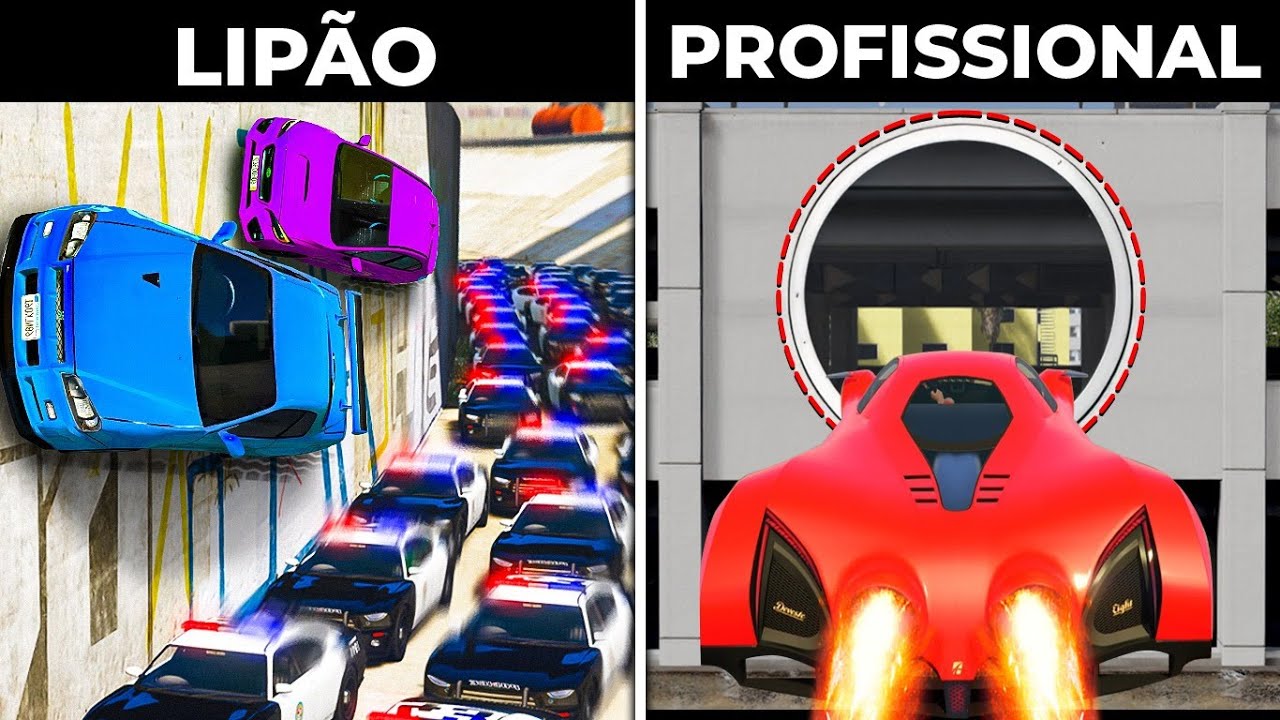 Aprendendo FUGAS VIRAIS no GTA 5 (Drizzy lz vs Lipao)