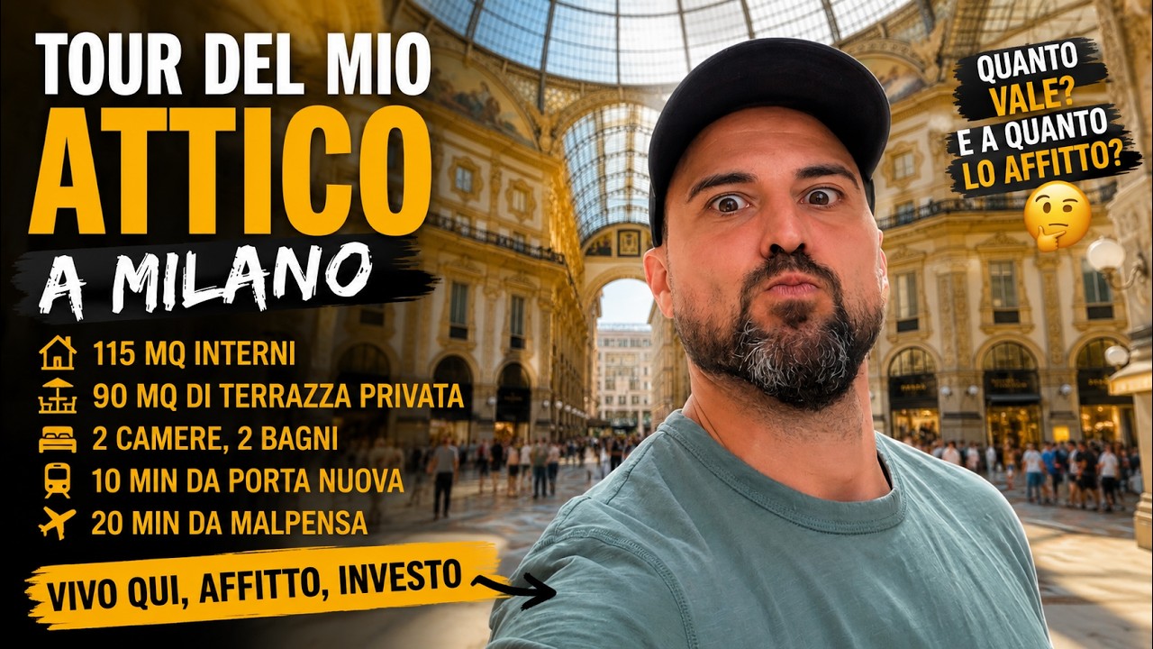 Ti mostro il mio attico a Milano 🏡 115mq + Terrazza da 90mq