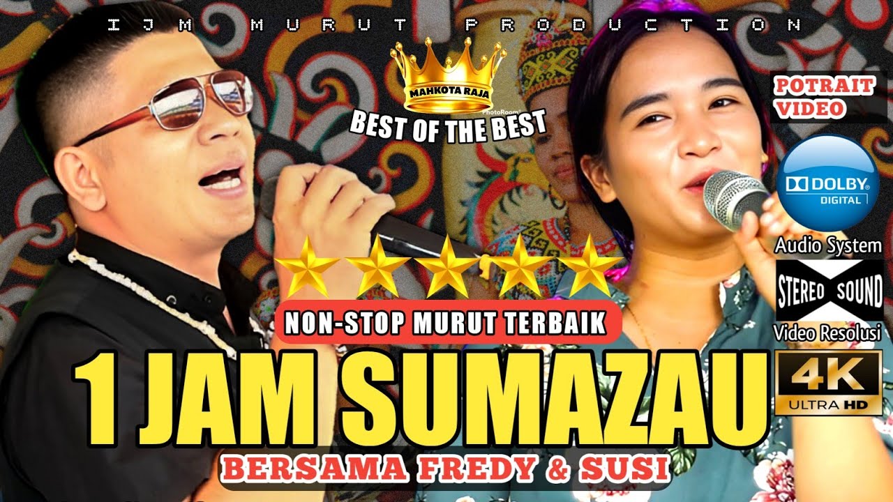 ⭐ Full Nonstop murut terbaik 👉Satu jam guyang Sumazau bersama artis Fredy & Susi