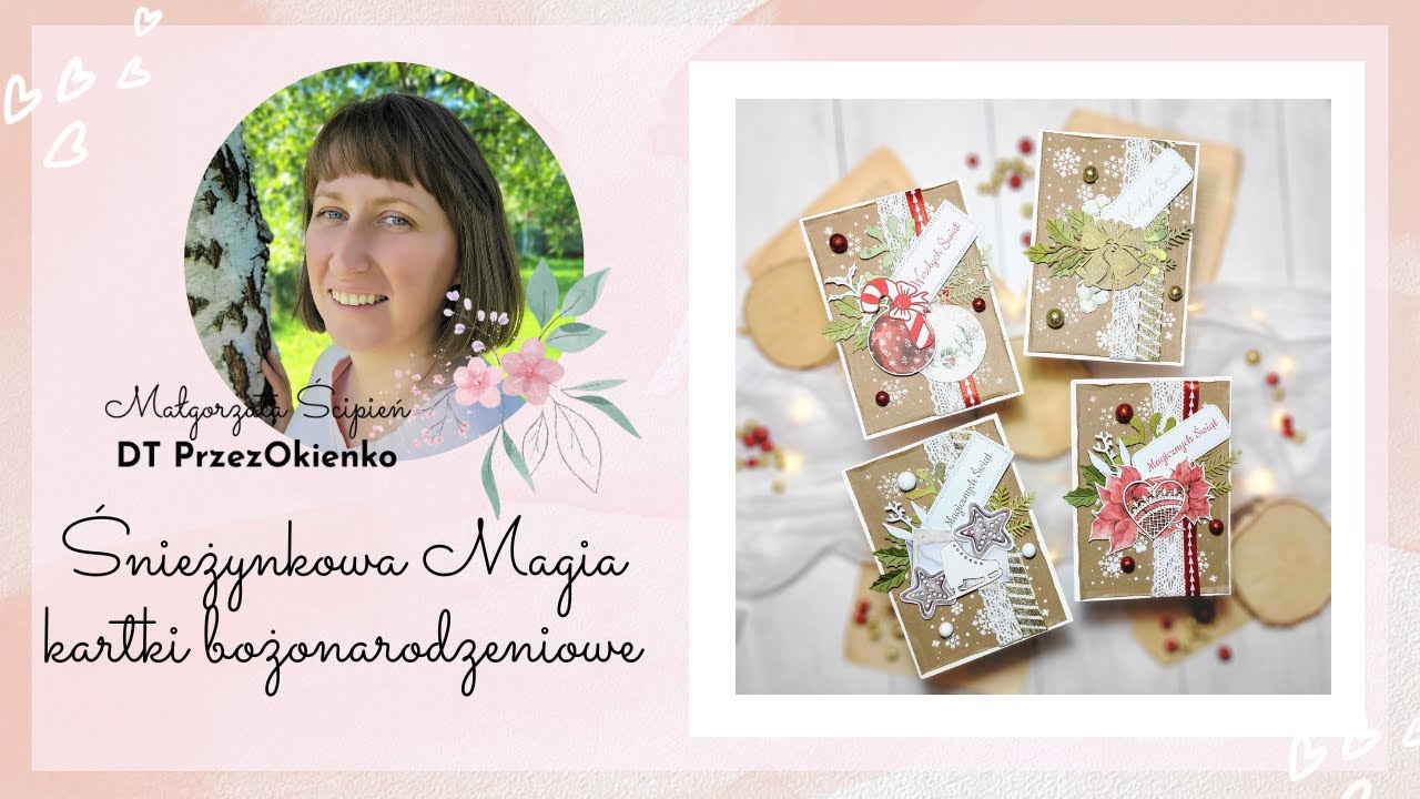 Śnieżynkowa magia - kartki bożonarodzeniowe