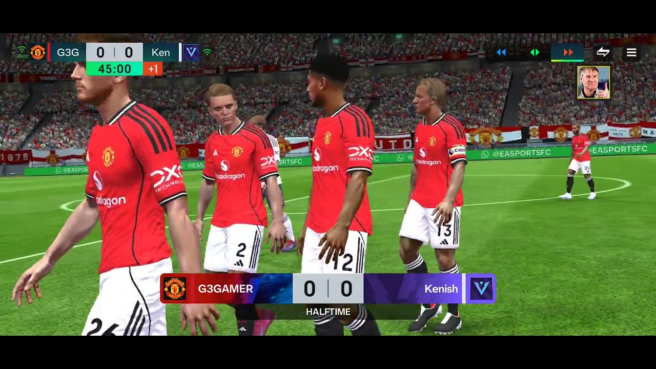 Прохождение игры Manchester United Friendly от EA Sports FC для мобильных устройств.