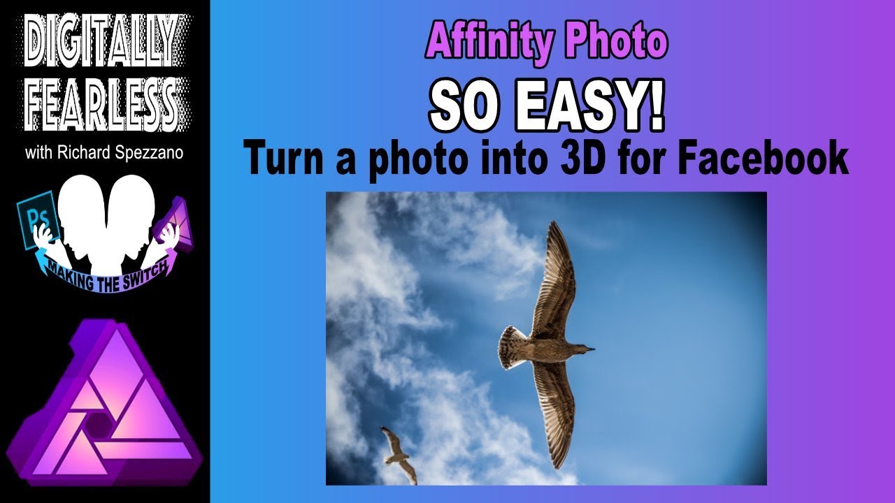 Easily Create 3D Facebook Photos. Affinity photo tutorial