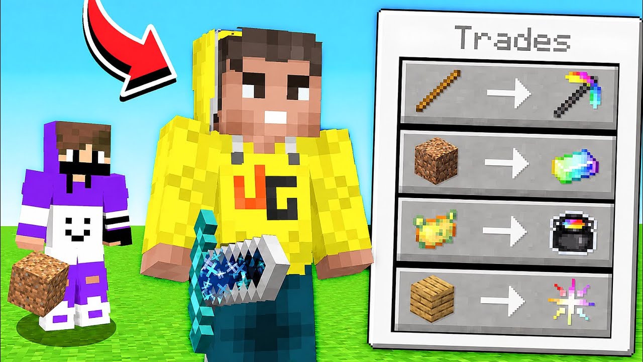 Minecraft But Youtubers Trade AVARITIA ITEMS!