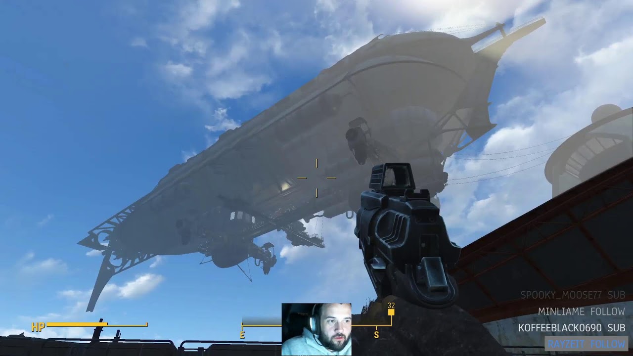 Fallout 4 - 17th Session - Need a parachute and im just gonna jump out of the Prydwen a bunch
