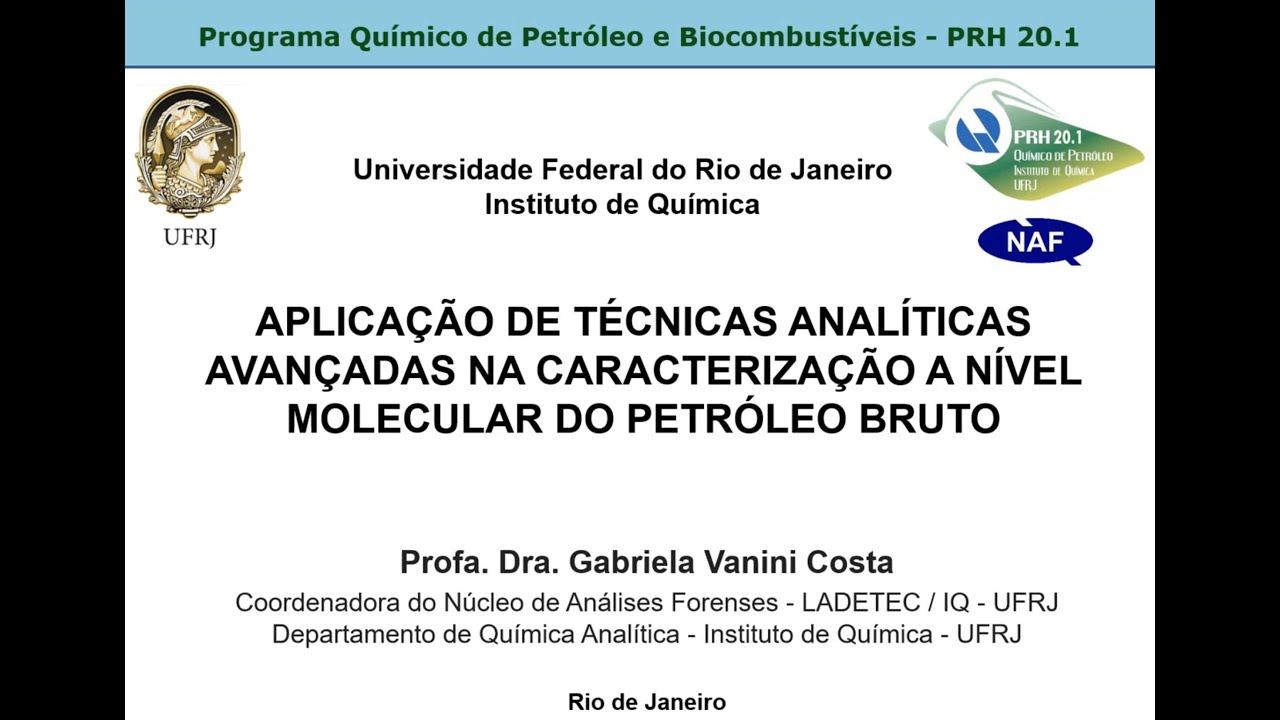 Aplicação de técnicas analíticas avançadas na caracterização em nível molecular do petróleo bruto